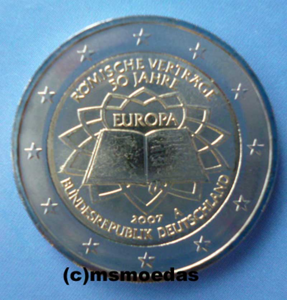 Deutschland 2 Euro Gedenkmünze 2007 Römische Verträge (J) Hamburg