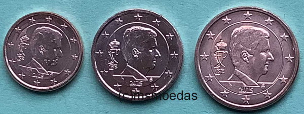 Belgien 1+2+5 Euro-Cent 2015