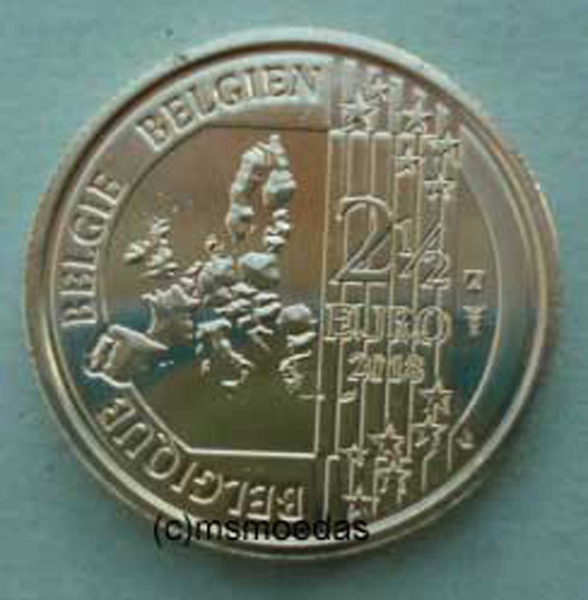 Belgien 2,50 Euro Sondermünze 2018 Nationalmannschaft Sondermünze Red Devils