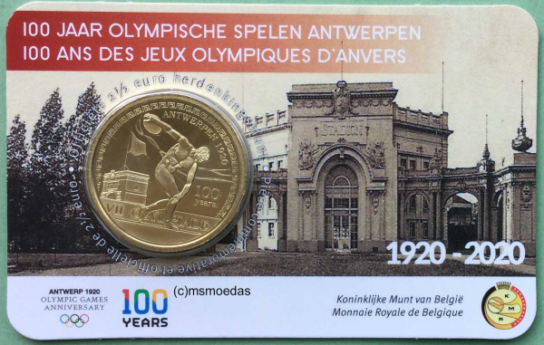 Belgien 2,50 Euro CoinCard 2020 Antwerpen Sondermünze