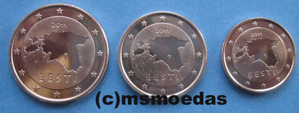 Estland 1+2+5 Cent Münzen 2017 Euromünzen