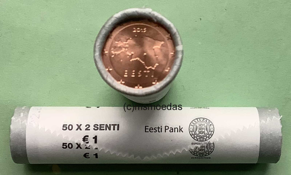 Estland 2 Cent Rolle 2015 Euromünzen