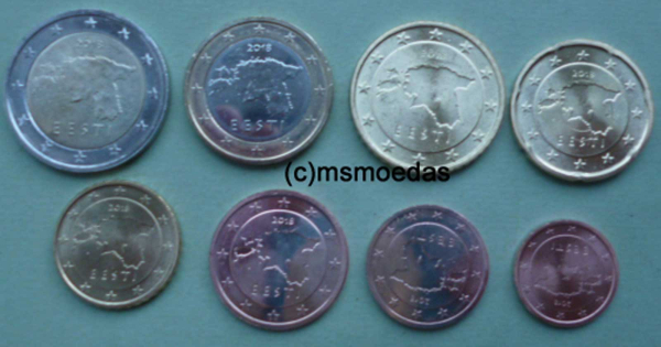 Estland Euro KMS 2018 (1 Cent bis 2 Euro)