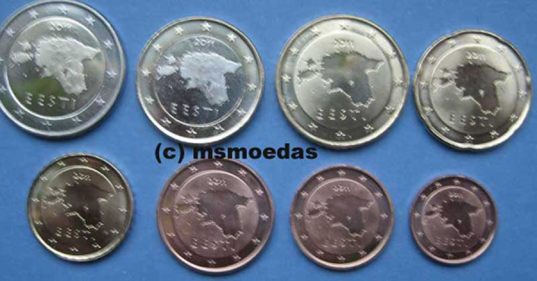 Estland Euro KMS 2011 (1 Cent bis 2 Euro)