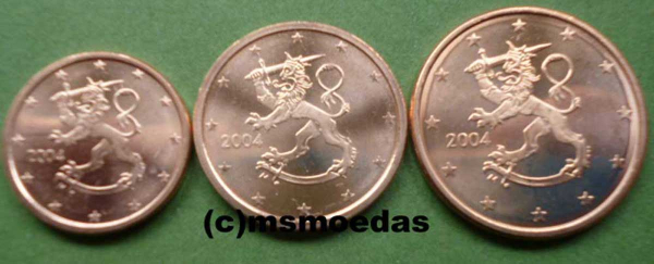 Finnland 1+2+5 Euro-Cent 2004