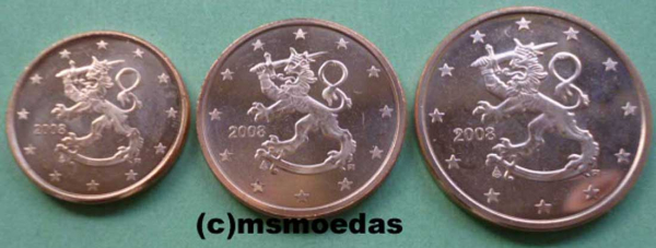 Finnland 1+2+5 Euro-Cent 2008