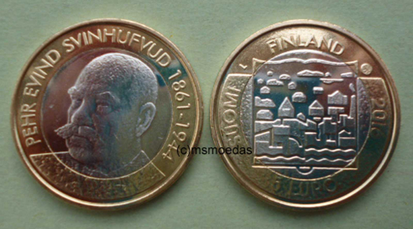 Finnland 5 Euro Sondermünze 2016 Svinhufvud