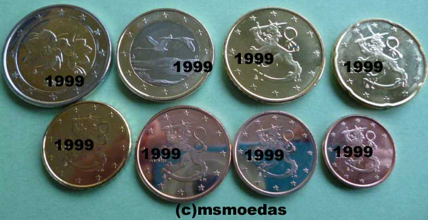 Finnland Euro KMS 1999 (1 Cent bis 2 Euro)