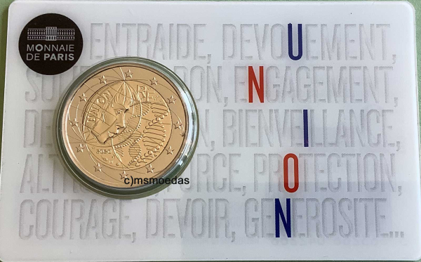Frankreich 2 Euro Gedenkmünzen Medizinische Forschung 3 x CoinCard 2020 Danke, Helden, Union