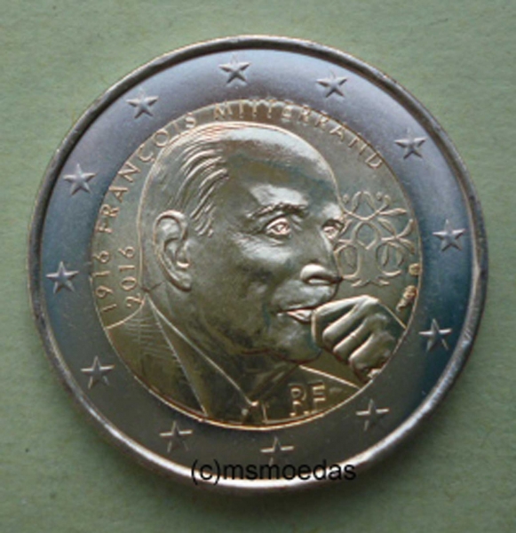 Frankreich 2 Euro Gedenkmünze 2016 Mitterrand