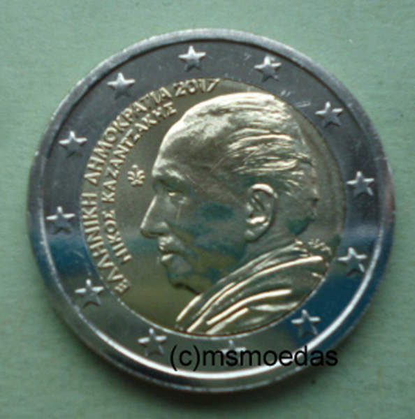 Griechenland 2 Euro CoinCard 2017 Kazantzakis