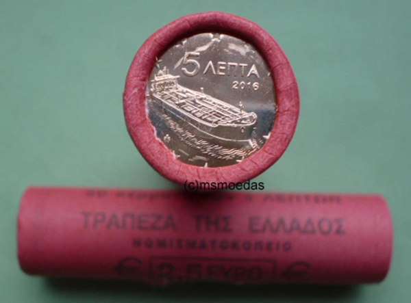 Griechenland 5 Cent Rolle 2016