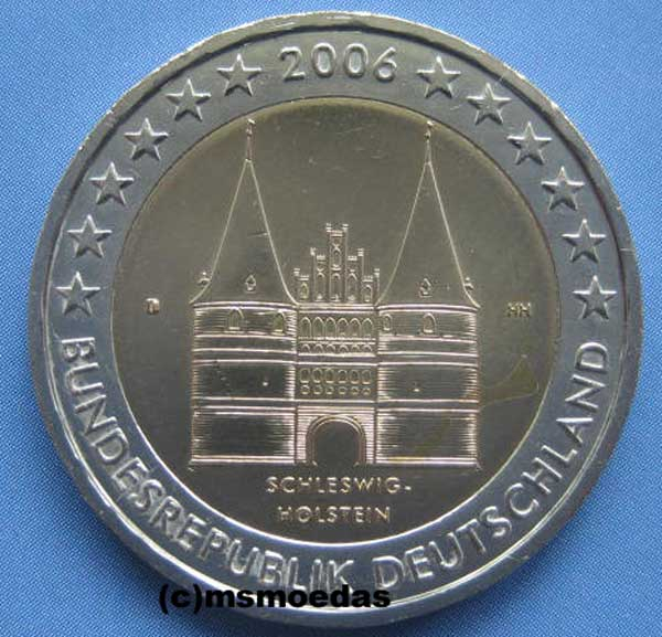 Deutschland 2 Euro Gedenkmünze 2006 Holstentor J (Hamburg)