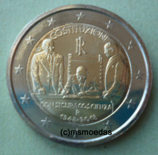 Italien 2 Euro Gedenkmünze 2018 italienische Verfassung