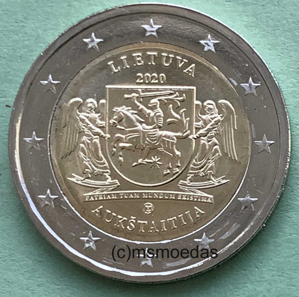 Litauen 2 Euro Gedenkmünze 2020 Aukschtaitien – Aukštaitija