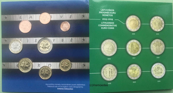 Litauen Offizieller Kursmünzensatz 2020 (1 Cent bis 2 Euro)