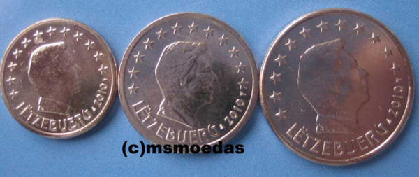 Luxemburg 1+2+5 Euro-Cent Münzen 2010