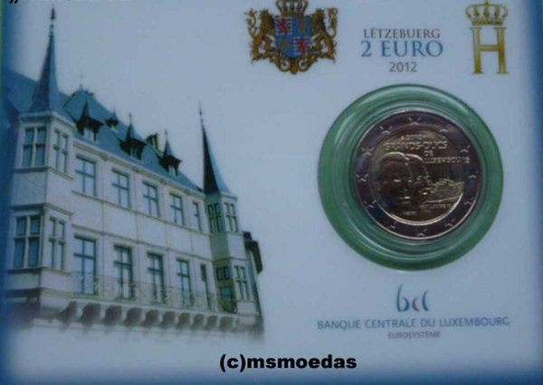 Luxemburg 2 Euro CoinCard 2012 Wilhelm IV