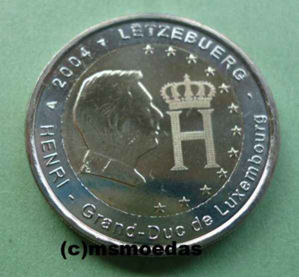 Luxemburg 2 Euro Gedenkmünze 2004 Monogramm