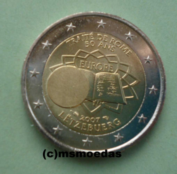 Luxemburg 2 Euro Coincard 2007 Römische Verträge BU