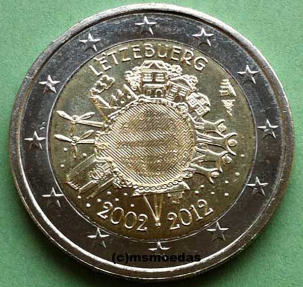 Luxemburg 2 Euro CoinCard 2012 Euro-Bargeld TYE