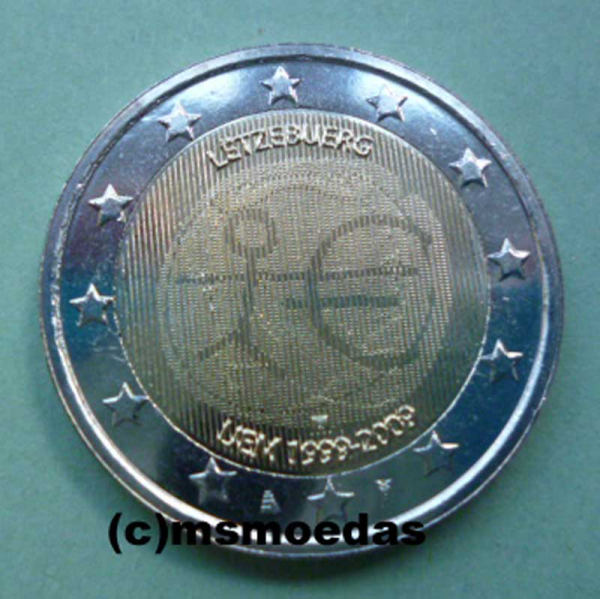 Luxemburg 2 Euro Gedenkmünze 2009 WWU EMU