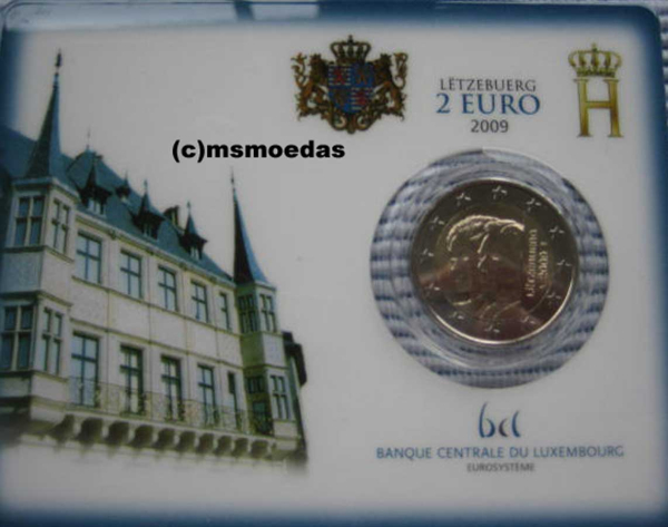 Luxemburg 2 Euro Coincard 2009 Charlotte Gedenkmünze BU