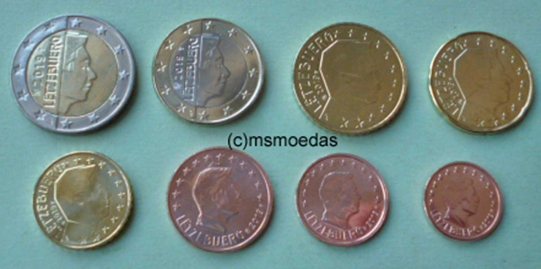 Luxemburg Euro KMS 2019 (1 Cent bis 2 Euro)