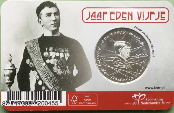 Niederlande 5 Euro Sondermünze 2019 Jaap Eden Vijfje  CoinCard
