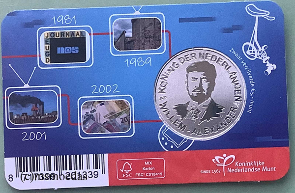 Niederlande 5 Euro Sondermünze 2021 NOS Jugendjournal CoinCard
