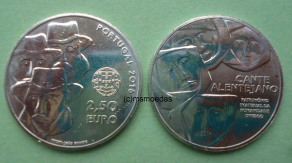 Portugal 2,50 Euro Sondermünze 2016 UNESCO Alentejo