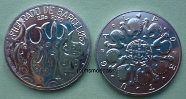 Portugal 2,50 Euro Sondermünze 2016 Barcelos Keramik