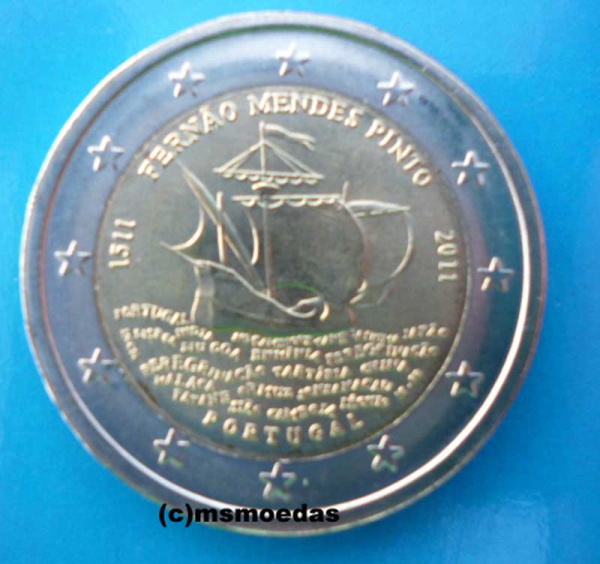 Portugal 2 Euro Rolle Gedenkmünzen 2011 Pinto