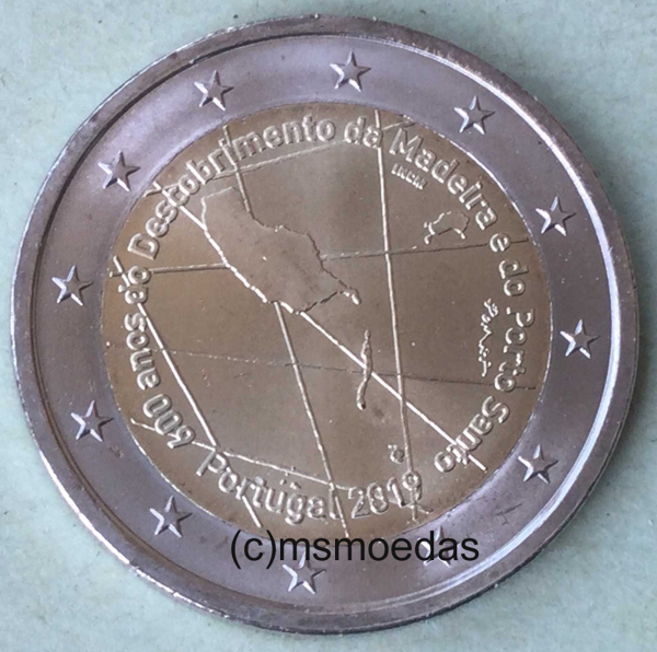 Portugal 2 Euro Gedenkmünze 2019 Madeira und Porto Santo