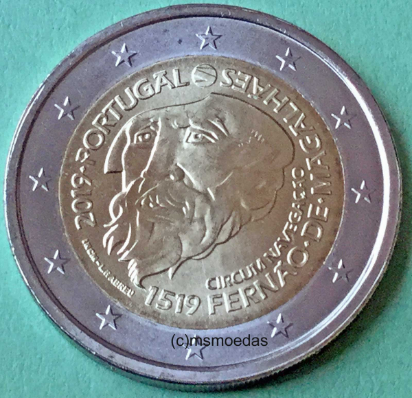 Portugal 2 Euro Gedenkmünze 2019 Weltumsegelung Magellan