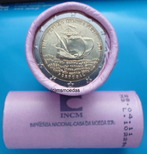 Portugal 2 Euro Rolle Gedenkmünzen 2011 Pinto