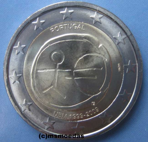 Portugal 2 Euro Coincard 2009 WWU EMU BNC