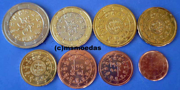 Portugal Euro KMS (1 Cent bis 2 Euro)
