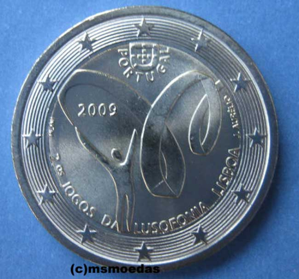 Portugal 2 Euro Coincard 2009 Lusophonie Gedenkmünze Proof