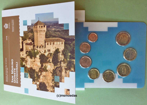 San Marino Offizieller Kursmünzensatz 2019 (1 Cent bis 2 Euro)