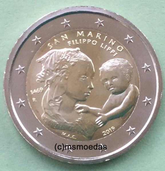 San Marino 2 Euro Gedenkmünze 2019  Filippo Lippi