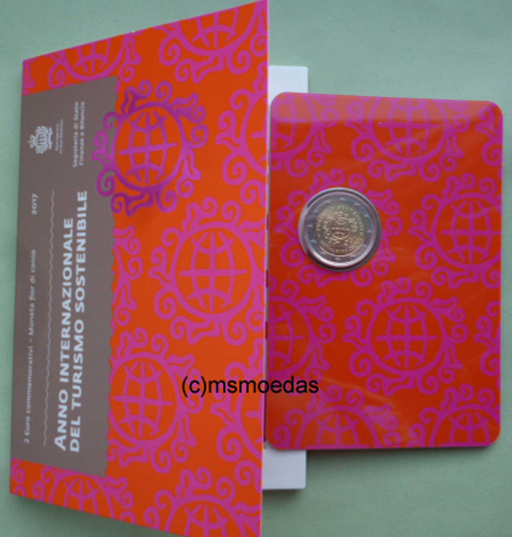 San Marino 2 Euro Blister Gedenkmünze 2017 Tourismus FDC