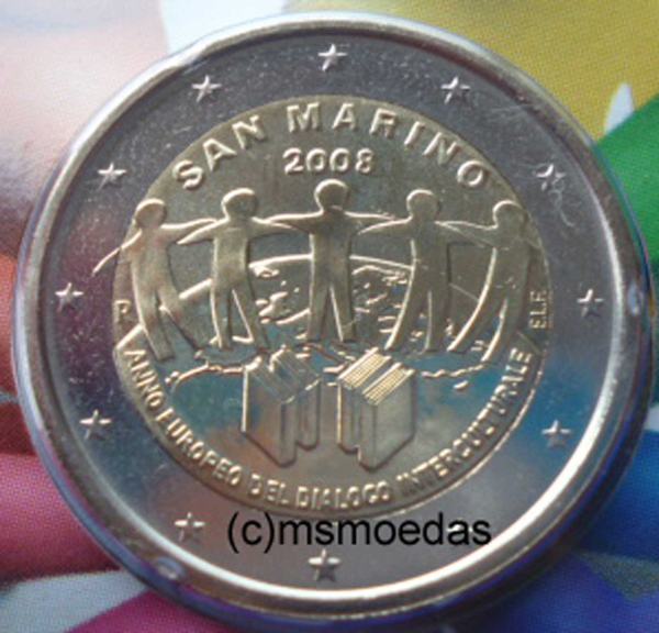 San Marino 2 Euro Gedenkmünze 2008 Dialog