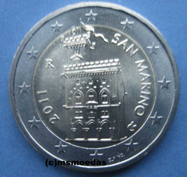 San Marino 2 Euro CoinCard Kursmünze 2011 Besuch Papst Benedikt XVI.