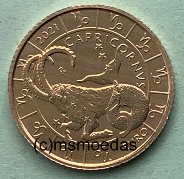 San Marino 5 Euro Sondermünze 2021 Sternzeichen Steinbock