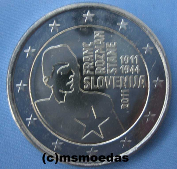 Slowenien 2 Euro Gedenkmünze 2011 Franc Rozman