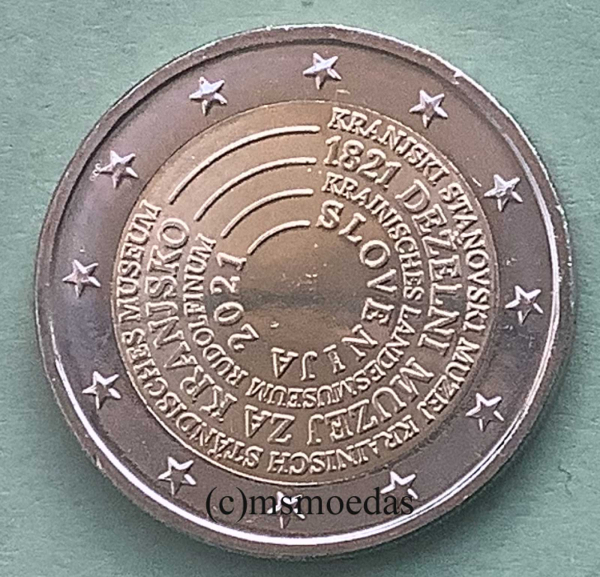 Slowenien 2 Euro Gedenkmünze 2021 Museum Krain