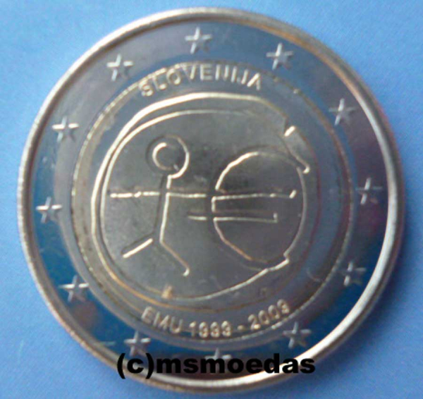 Slowenien 2 Euro Gedenkmünze 2009 WWU EMU