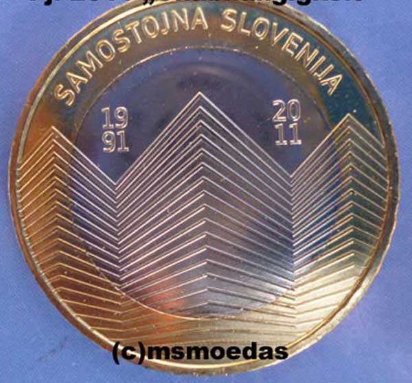 Slowenien 3 Euro Sondermünze 2011 Unabhängigkeit