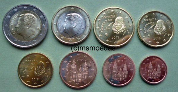 Spanien Euro KMS 2019 (1 Cent bis 2 Euro)
